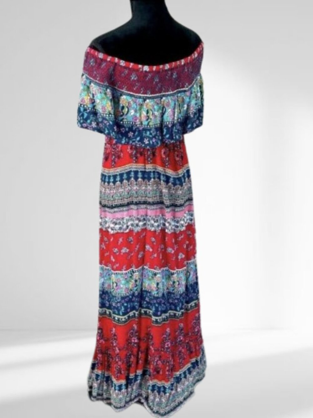 Patrons of Peace Red Señorita Shoulder Dress Small - Picture 3 of 6